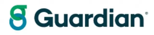 The Guardian logo featuring dark blue text and an interlocking green and blue symbol - Dentist University Place WA The Guardian logo featuring dark blue text and an interlocking green and blue symbol - Dentist University Place WA