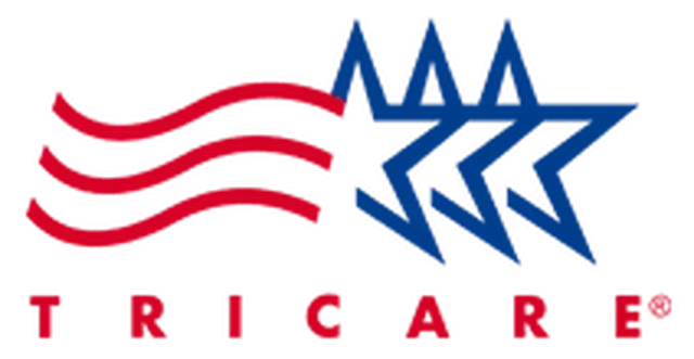 The TRICARE logo featuring red and blue stars with red wavy lines - Dentist University Place WA The TRICARE logo featuring red and blue stars with red wavy lines - Dentist University Place WA